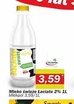 Społem Łaciate Mleko świeże 2,0 % 1 l oferta