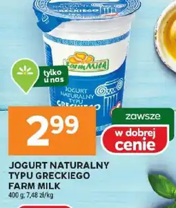 Stokrotka Jogurt naturalny typu greckiego Farm Milk oferta