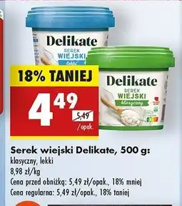 Biedronka Serek wiejski naturalny Delikate oferta