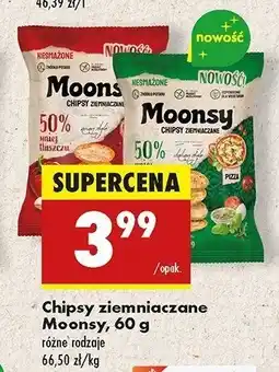Biedronka Chipsy ziemniaczane pizza Moonsy oferta
