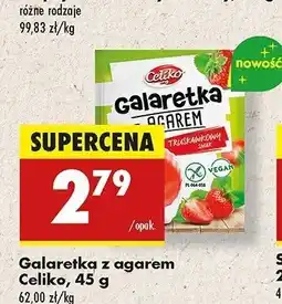 Biedronka Galaretka z agarem truskawkowa Celiko oferta