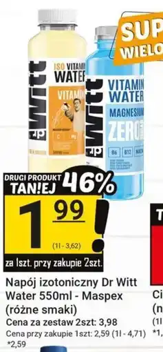 Hitpol Napój izotoniczny Dr Witt Water - Maspex oferta