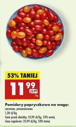 Biedronka Pomidory papryczkowe pomarańczowe oferta