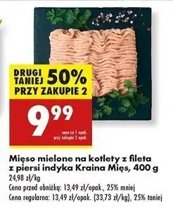 Biedronka Mięso mielone z piersi indyka Kraina Mięs oferta