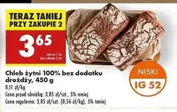 Biedronka Chleb żytni bez drożdży oferta