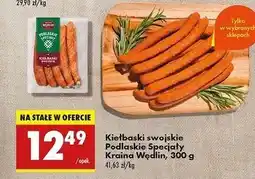 Biedronka Kiełbaski swojskie Kraina Wędlin Podlaskie Specjały oferta