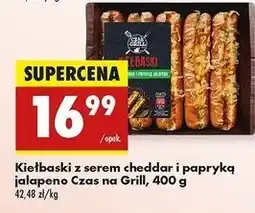 Biedronka Kiełbaski z serem cheddar i papryką jalapeno Czas Na Grill oferta