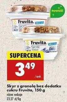 Biedronka Jogurt ananas i mango z granolą Fruvita Skyr oferta