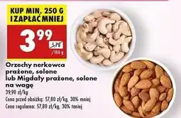 Biedronka Migdały prażone solone oferta