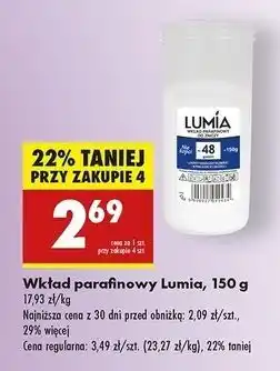 Biedronka Wkład parafinowy 48h 150 g Lumia oferta