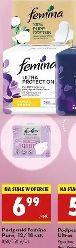 Biedronka Podpaski super Femina Pure oferta