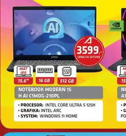 Alsen Notebook Modern 15 H AI C1MOG-213PL oferta