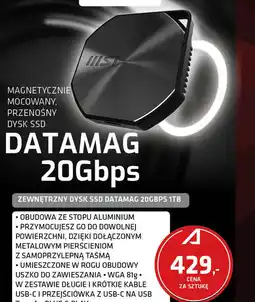 Alsen Zewnętrzny dysk SSD Datamag 20Gbps 1TB oferta