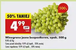 Biedronka Winogrono jasne bezpestkowe, opak. 500 g oferta