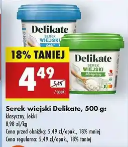 Biedronka Serek wiejski Delikate, 500 g oferta