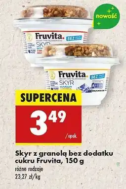 Biedronka Skyr z granolą bez dodatku cukru Fruvita, 150 g oferta