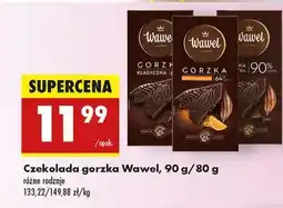 Biedronka Czekolada gorzka Wawel, 90 g/80 g oferta