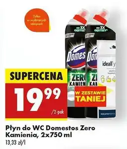 Biedronka Płyn do WC Domestos Zero Kamienia, 2x750 ml oferta
