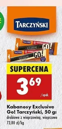 Biedronka Kabanos wieprzowy Tarczyński exclusive go! oferta