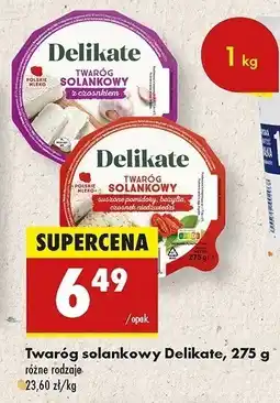 Biedronka Twaróg solankowy z czosnkiem Delikate oferta