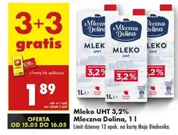 Biedronka Mleko UHT 3,2% Mleczna Dolina, 1 l oferta