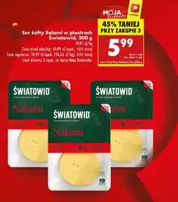 Biedronka Ser żółty Salami w plastrach Światowid , 300 g oferta