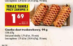 Biedronka Ciastko duet truskawkowy 94 g oferta
