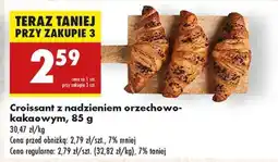 Biedronka Croissant z nadzieniem orzechowo kakaowym , 85 g oferta