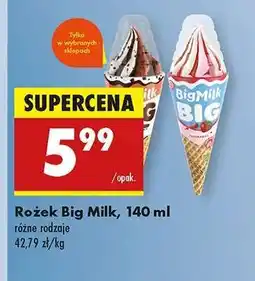 Biedronka Rożek Big Milk, 140 ml oferta