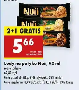 Biedronka Lody na patyku Nuii, 90 ml oferta