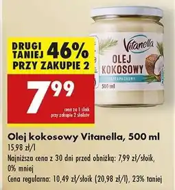 Biedronka Olej kokosowy Vitanella , 500 ml oferta