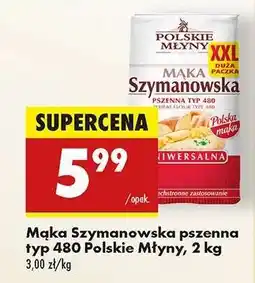 Biedronka Mąka Szymanowska pszenna typ 480 Polskie Młyny 2 kg oferta
