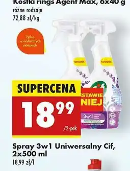 Biedronka Spray 3w1 Uniwersalny Cif, 2x500 ml oferta