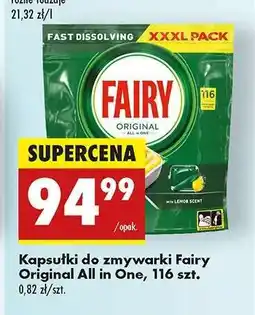 Biedronka Kapsułki do zmywarki Fairy Original All in One, 116 szt oferta