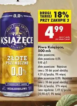 Biedronka Książęce Złote Pszeniczne 0,0% oferta