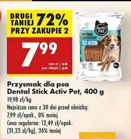 Biedronka Przysmak dla psa Dental Stick Activ Pet 400 g oferta