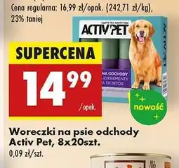 Biedronka Woreczki na psie odchody Activ Pet, 8x20szt oferta