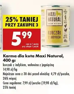 Biedronka Karma dla kota Maxi Natural, 400 g oferta