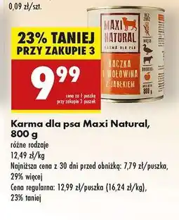 Biedronka Karma dla psa Maxi Natural, 800 g oferta
