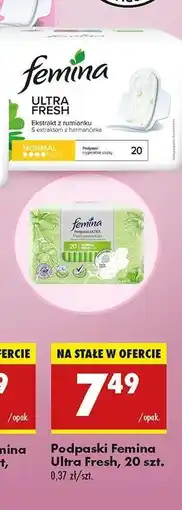 Biedronka Podpaski Femina Ultra Fresh, 20 szt oferta