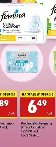 Biedronka Podpaski Femina Ultra Comfort, 12/20 szt oferta