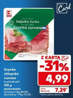 Kaufland Szynka chłopska surowa oferta
