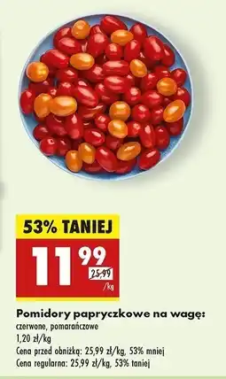 Biedronka Pomidory papryczkowe czerwone oferta