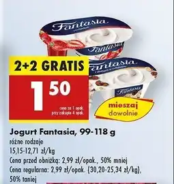 Biedronka Jogurt z truskawkami Danone fantasia oferta