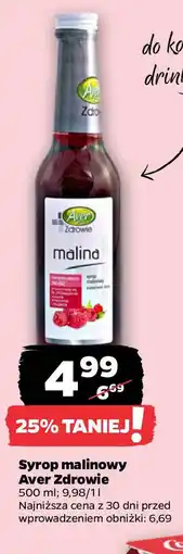 Netto Syrop malinowy Aver Zdrowie oferta