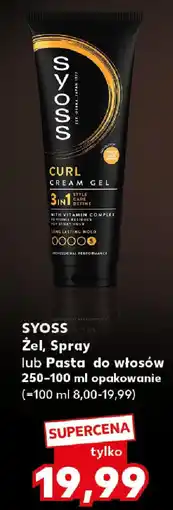 Kaufland SYOSS Żel, Spray lub Pasta do włosów oferta