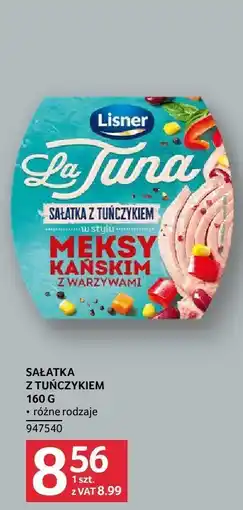 Selgros Sałatka z tuńczykiem 160g Lisner oferta