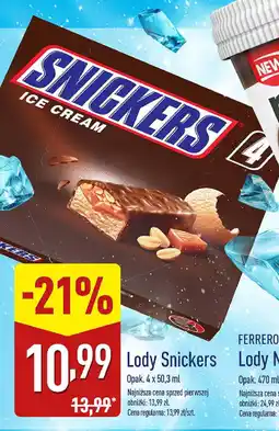 ALDI Lody Snickers oferta