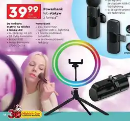 Biedronka Powerbank lub statyw z lampą oferta