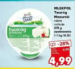 Kaufland Twaróg półtłusty Mlekpol mazurski smak oferta